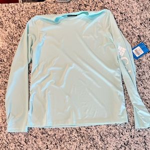 Columbia Women’s Omni Shade Blue Sun Protection Shirt Size Large